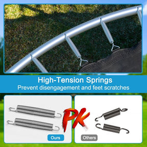 Outdoor Trampoline Combo Bounce Jump with Safety Closure Net Ladder