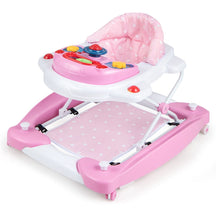 6 in 1 Baby Walker & Activity Center with Adjustable Height and Removable Music Tray