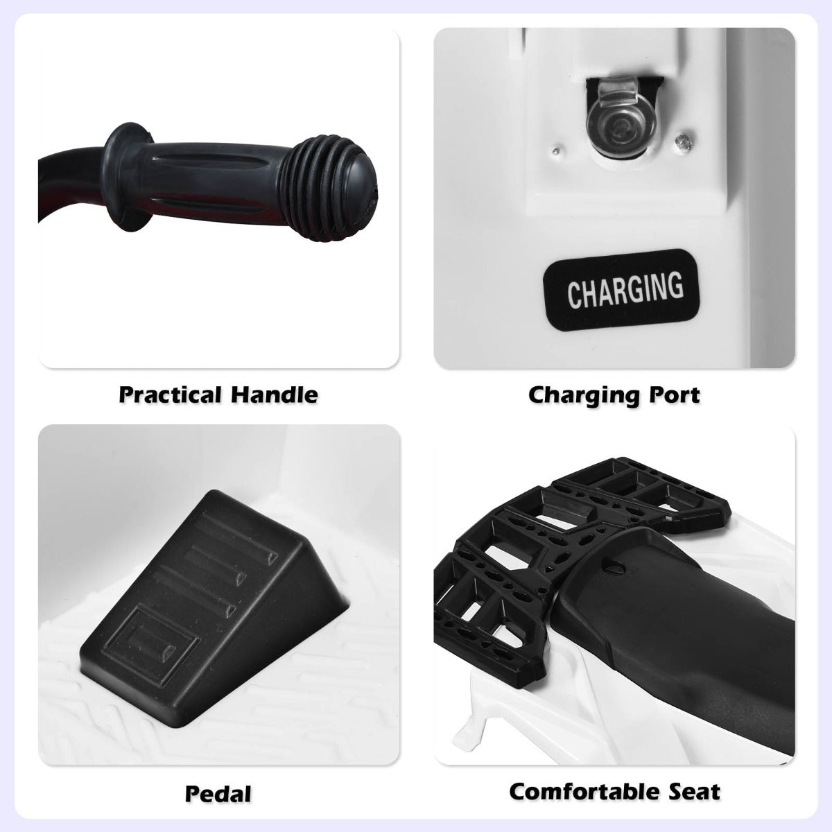 6V Battery Powered Kids ATV with 4 Anti-skid Wheels Music Player