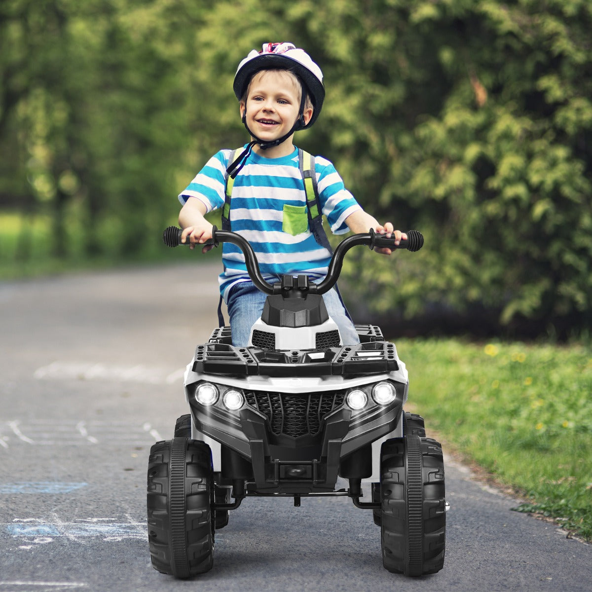 6V Battery Powered Kids ATV with 4 Anti-skid Wheels Music Player