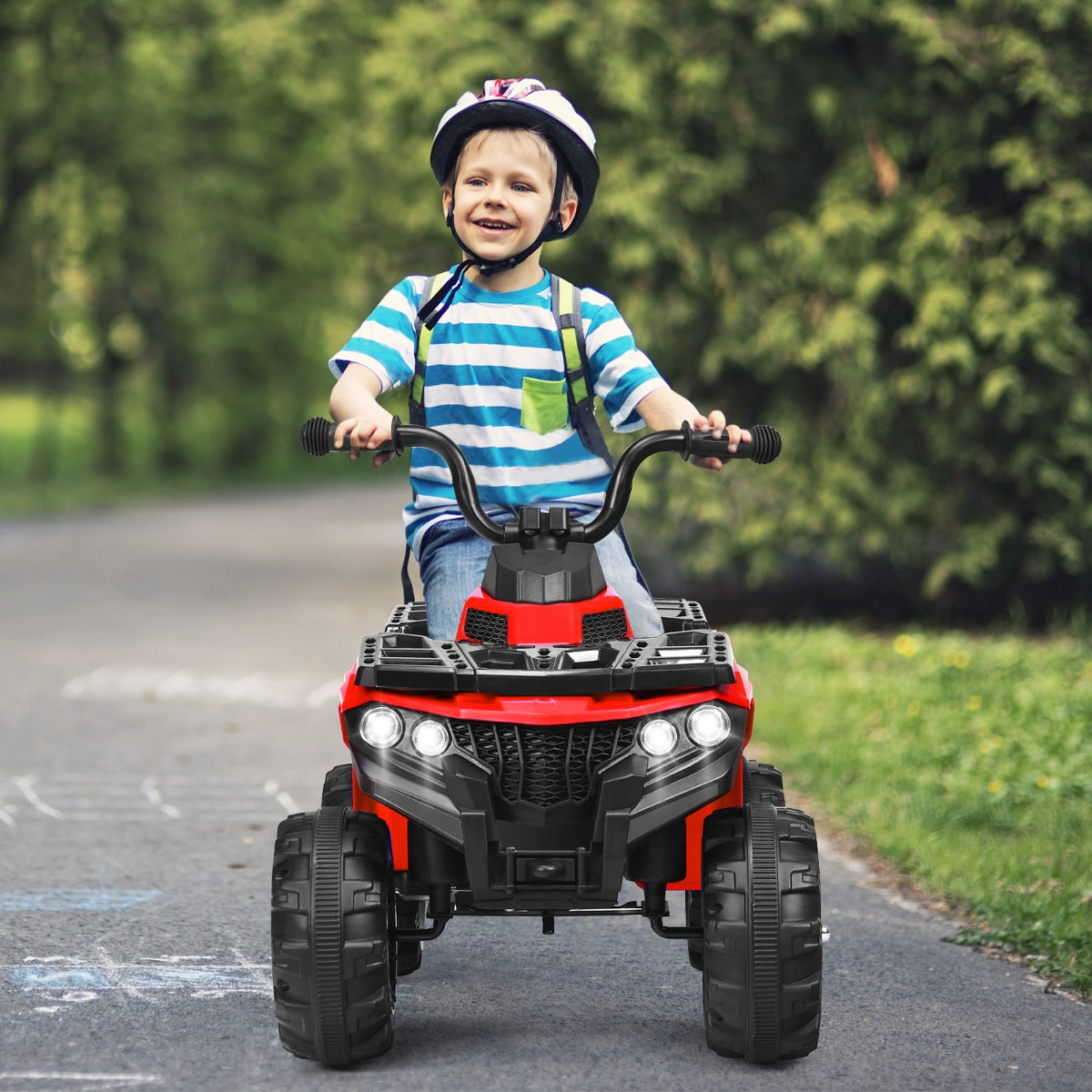 6V Battery Powered Kids ATV with 4 Anti-skid Wheels Music Player