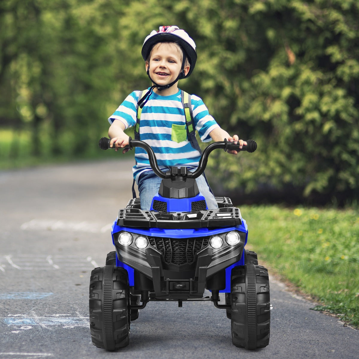 6V Battery Powered Kids ATV with 4 Anti-skid Wheels Music Player