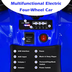 6V Battery Powered Kids ATV with 4 Anti-skid Wheels Music Player