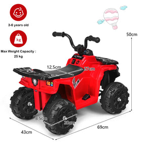 6V Battery Powered Kids ATV with 4 Anti-skid Wheels Music Player