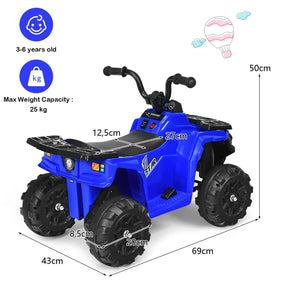 6V Battery Powered Kids ATV with 4 Anti-skid Wheels Music Player