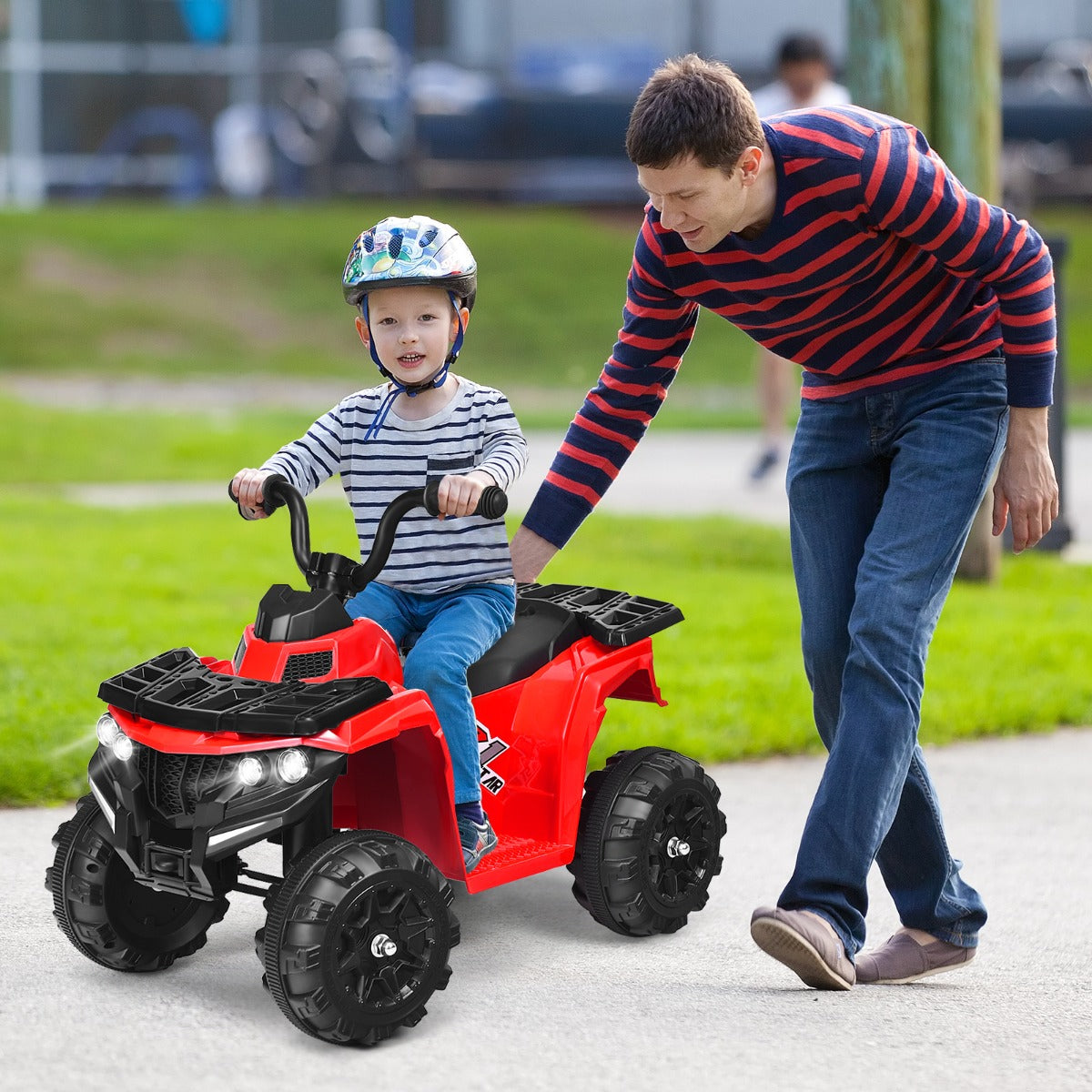 6V Battery Powered Kids ATV with 4 Anti-skid Wheels Music Player