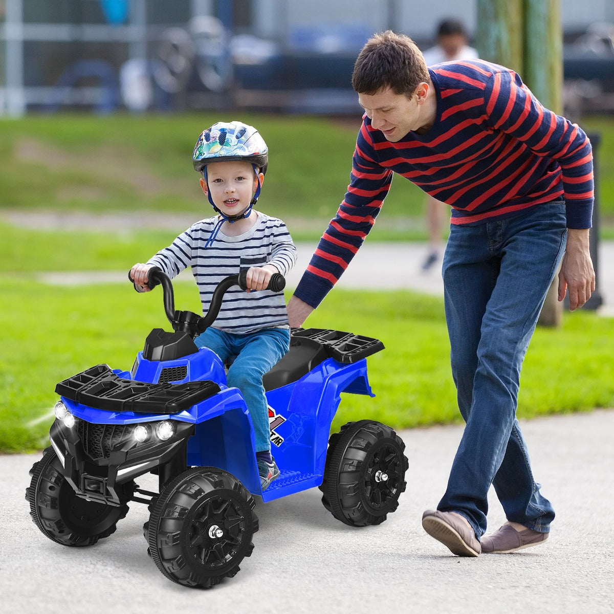6V Battery Powered Kids ATV with 4 Anti-skid Wheels Music Player