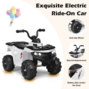 6V Battery Powered Kids ATV with 4 Anti-skid Wheels Music Player