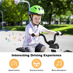 6V Battery Powered Kids ATV with 4 Anti-skid Wheels Music Player