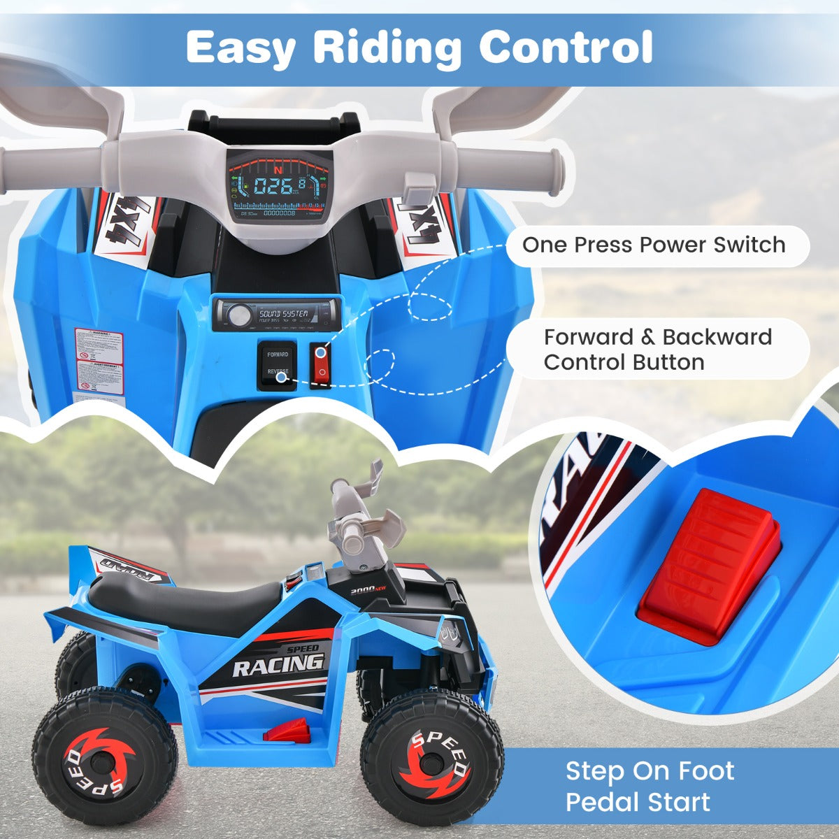6V Battery Powered Kids Ride on ATV with Direction Control
