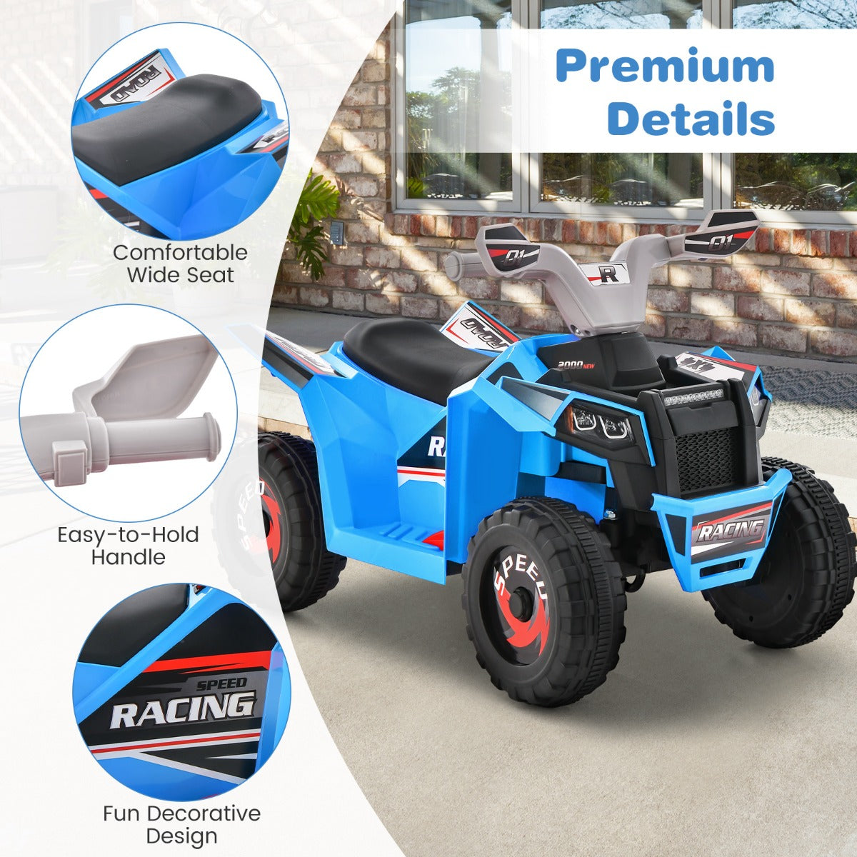 6V Battery Powered Kids Ride on ATV with Direction Control