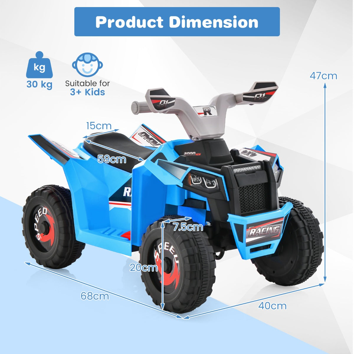 6V Battery Powered Kids Ride on ATV with Direction Control