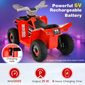 6V Battery Powered Kids Ride on ATV with Direction Control