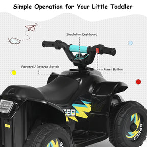 6V Kids Ride on ATV Toy Electric Quad Car with Forward/Reverse Switch