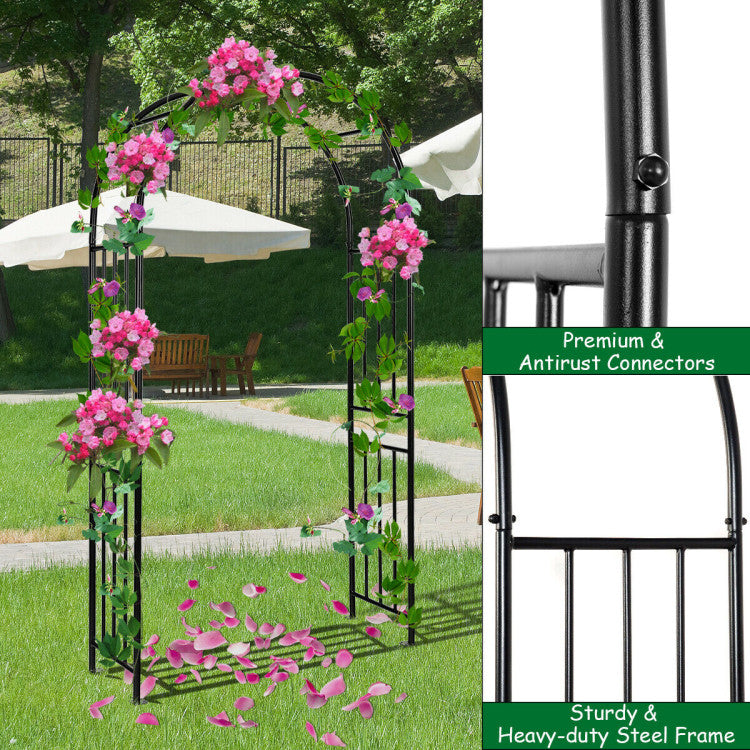 7.2 Feet Outdoor Garden Decoration Climbing Plants Arch for Party and Wedding