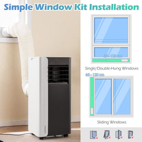7000 BTU Portable Air Conditioner 3-in-1 with Fan and Dehumidifier
