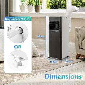 7000 BTU Portable Air Conditioner 3-in-1 with Fan and Dehumidifier