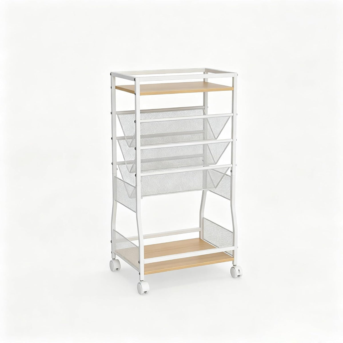 Rolling File Utility Cart w/ 2 Drawers, Lockable Wheels for Home Office