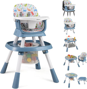 16-in-1 Baby High Chair, Convertible Highchair for Babies and Toddlers