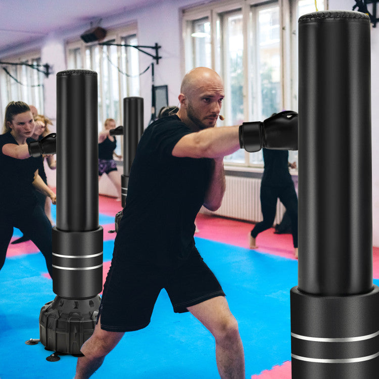 71 Inch Punching Bag Boxing Bag with 25 Suction Cups Gloves and Filling Base for Gym