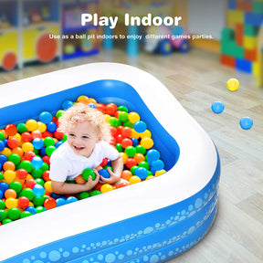 120" x 72" x 22" X-Large Thickened Inflatable Swimming Pool for kids