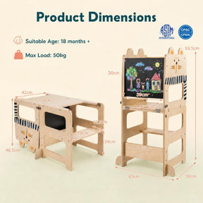3-in-1 Toddler Kitchen Step Stool