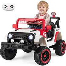 Kids Ride on Truck, 12V Electric Toy Vehicle w/ Remote Control, 3 Speeds, LED Lights