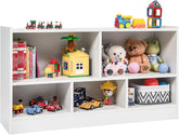 BABY JOY Kids Bookshelf & Toy Shelf, Storage Cabinet w/ 5 Compartments for Organizing Toys, Dolls