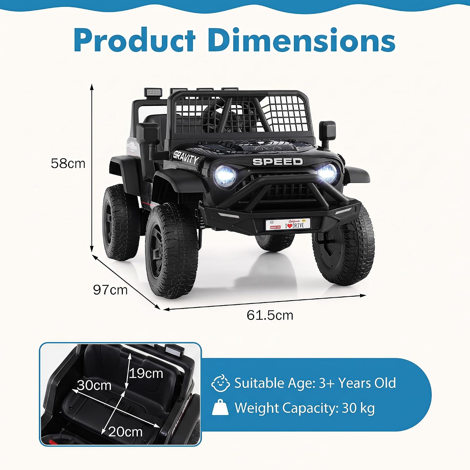 24V Ride On Car for Kids, Battery Powered Electric Vehicle with Parent Remote Control, Music