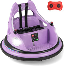 HONEY JOY Kids Ride On Bumper Car, 12V Battery Powered Bumper Car w/Remote Control & Dual Joysticks