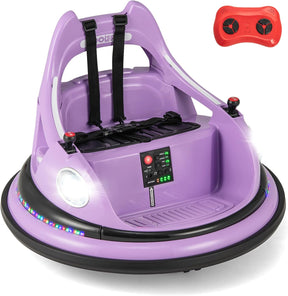 HONEY JOY Kids Ride On Bumper Car, 12V Battery Powered Bumper Car w/Remote Control & Dual Joysticks