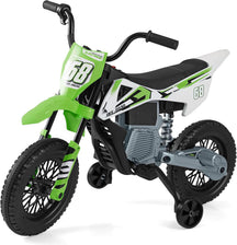 12V Kids Motorcycle, Electric Toddler Ride On Motorcycle with Detachable Training Wheels & Spring Suspension