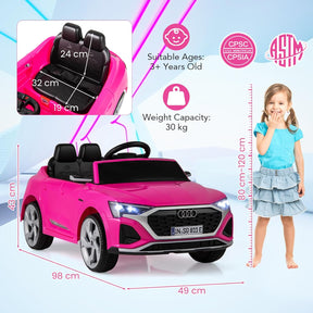 Licensed Audi SQ8 Kids Ride on Car, 12V Electric Vehicle with Remote Control