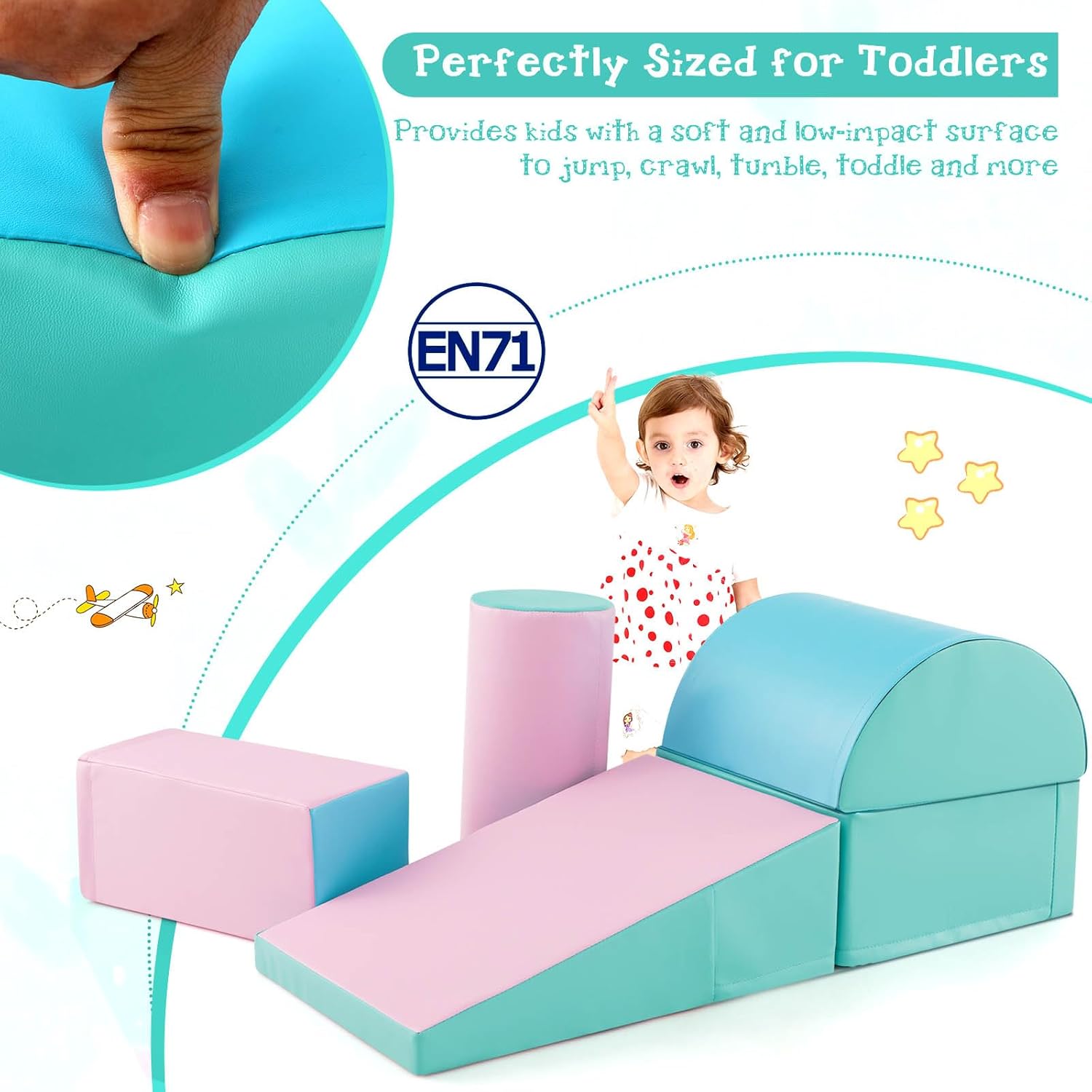 Kid Crawl Climb Foam Shapes Playset for Toddler