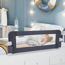 120*42.5 cm Bed Rail Guard for Toddlers, Universal Baby Fold Down Bed Rail w/Adjustable Safety Strap
