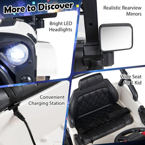 Kids Ride on Truck, 12V Electric Toy Vehicle w/ Remote Control, 3 Speeds, LED Lights