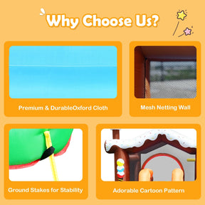 Kids Inflatable Bounce House Jumping Castle Slide Climber Bouncer Without Blower