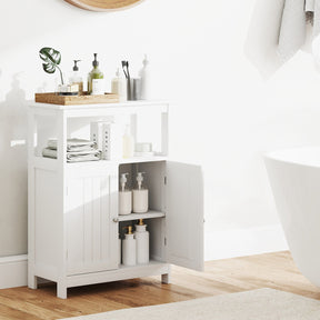Bathroom Storage Cabinet Floor Storage Organizer w/ 2 Doors Modern Storage Unit