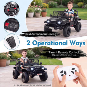 24V Ride On Car for Kids, Battery Powered Electric Vehicle with Parent Remote Control, Music
