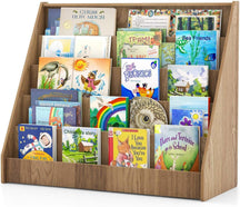 5 Tier Kids Bookshelf, Toddler Book Display Storage Shelves, Floor Toy Book Case Magazine Rack
