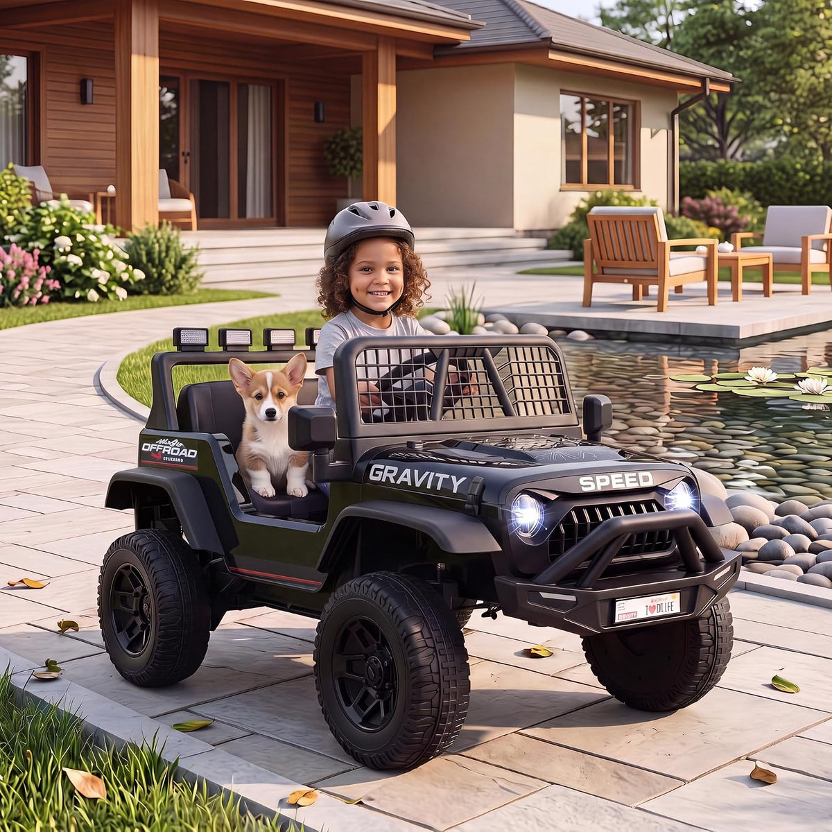 24V Ride On Car for Kids, Battery Powered Electric Vehicle with Parent Remote Control, Music
