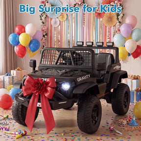 24V Ride On Car for Kids, Battery Powered Electric Vehicle with Parent Remote Control, Music