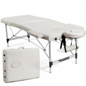 84 Inch L Portable and Folding Massage Bed with Adjustable Height for Facial Salon Spa