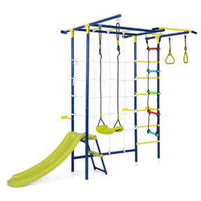 8-in-1 Wall Mount Indoor Jungle Gym for Kids Ages 3+