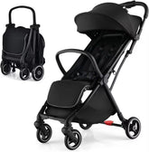Hikidspace Compact Travel Stroller for Airplane Infant Toddler Stroller w/Adjustable Backrest & Canopy