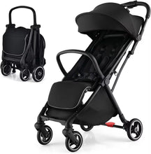 Hikidspace Compact Travel Stroller for Airplane Infant Toddler Stroller w/Adjustable Backrest & Canopy
