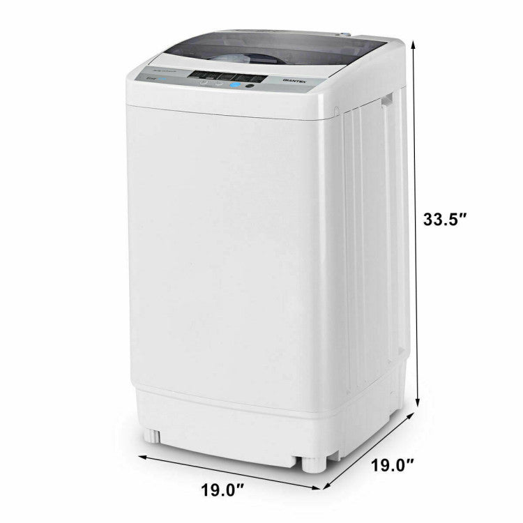 9.92 lbs Full-automatic Washing Machine with 10 Wash Programs and Auto Balance