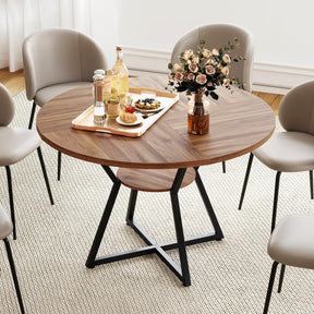 120 CM Dining Table for 4-6 People, Wooden Rectangular Table, Long Dinner Table