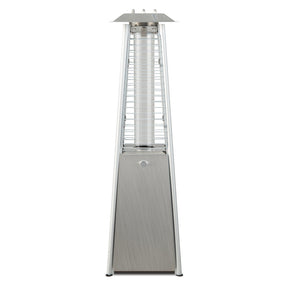 9500 BTU Portable Stainless Steel Tabletop Patio Heater with Glass Tube and Non-slip Foot Pads