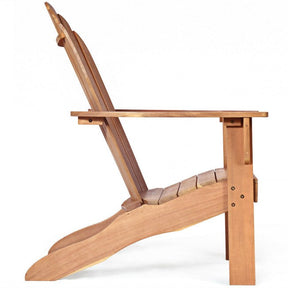 Outdoor Wooden Adirondack Lounge Chair Armchair with Ergonomic Design